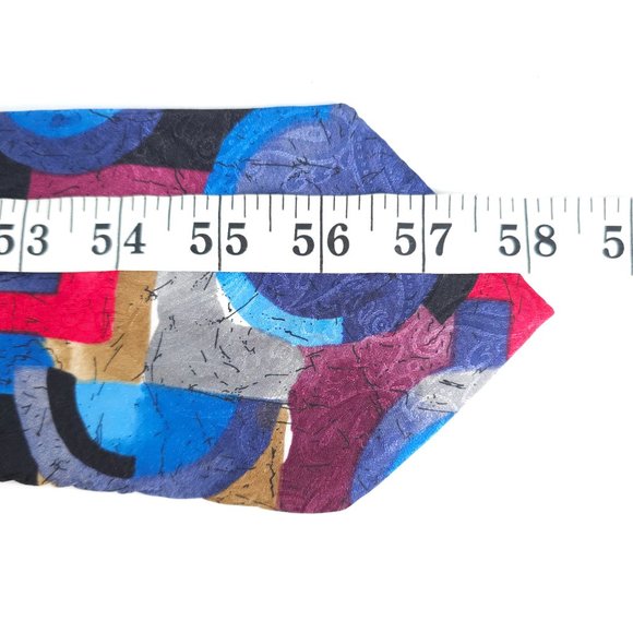 Accents by Isaac Zelcer Men Tie 100% Silk Multicolor Size 58x4 - NWOT - Picture 5 of 5